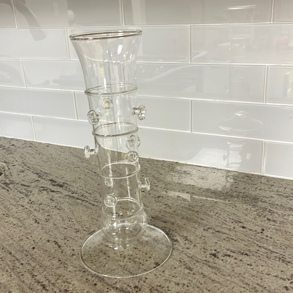 12” glass vase